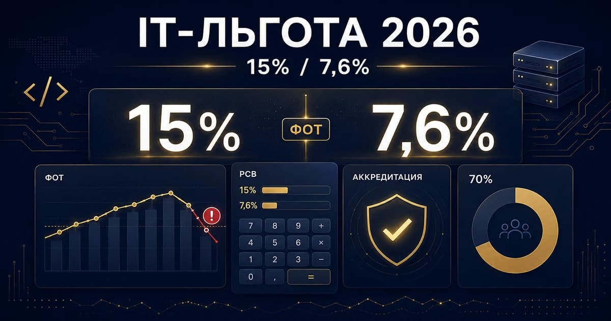 Льгота 7,6%/15% для IT после реформы: как считать страховые взносы в 2026