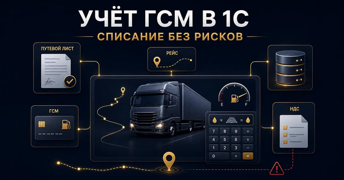 Учёт ГСМ в 1С: как списывать топливо без налоговых рисков
